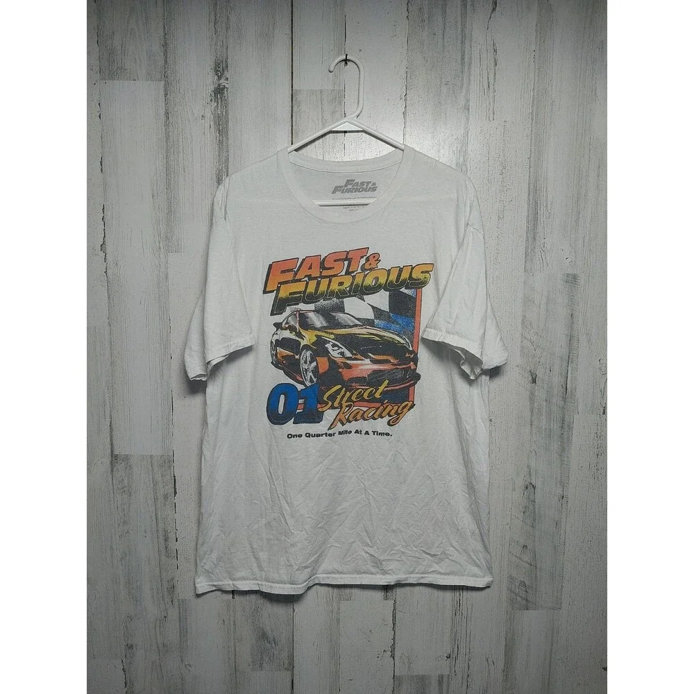Fast and Furious Shirt Street Racing One Quarter Mile At A Time Graphic XL